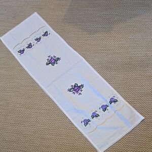 Painted Fabric Table Runner